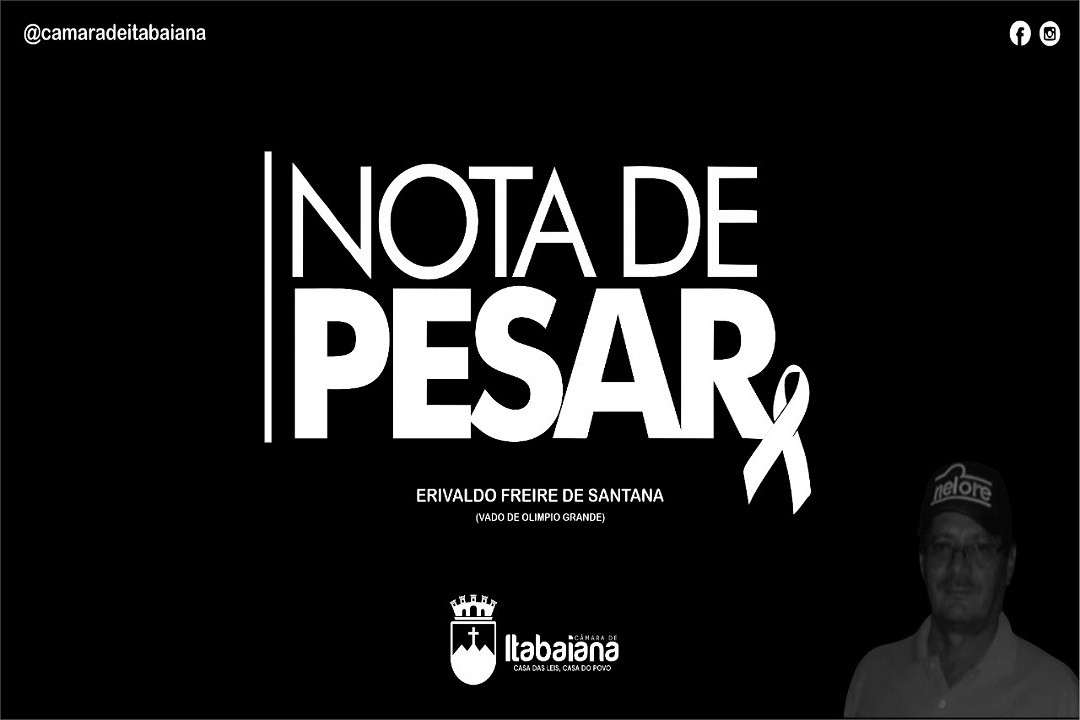 Nota de pesar pelo falecimento do ex-vereador Vado de Olímpio Grande